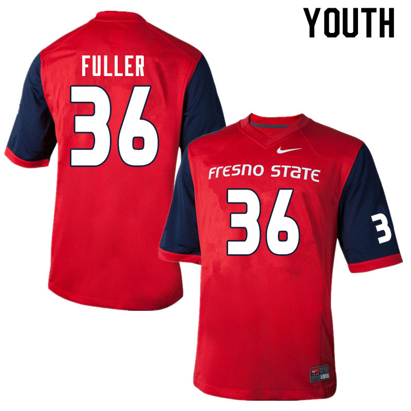 Youth #36 Cade Fuller Fresno State Bulldogs College Football Jerseys Sale-Red - Click Image to Close